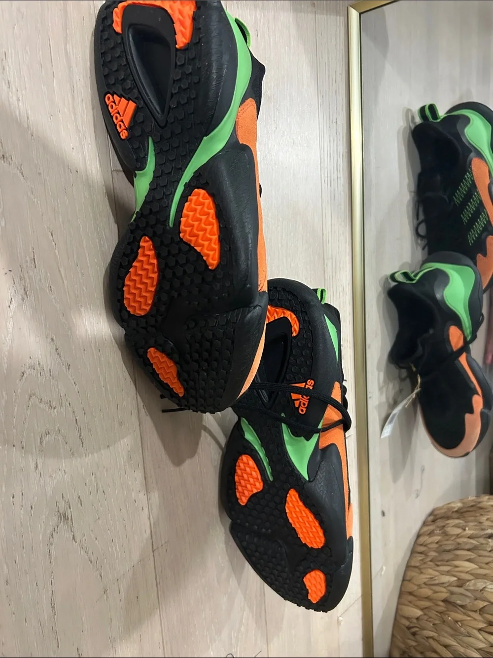NEW Adidas Impact FLX Training Shoes GX7671 Black Green Orange Men’s 10